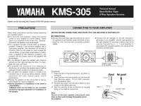 Yamaha KMS-305 - Owners Manual 
